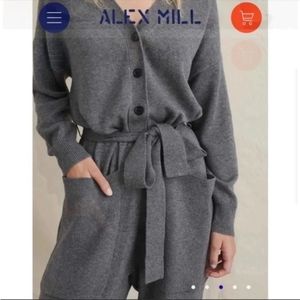 ALEX MILL SWEATER JUMPSUIT, GREY, SMALL